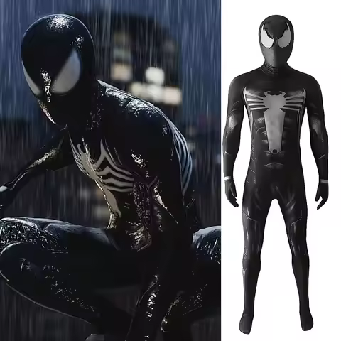 Marvel Spider Man Cosplay Black Venom Costume 3D Printed Spandex Bodysuits Adult Halloween Adult Par