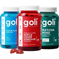 Goli Gummies Favourites Bundle | Ashwagandha KSM-66, Apple Cider Vinegar, Matcha Mind | with Cognizi