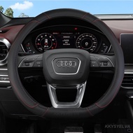 Leather Sport Car Steering Wheel Cover Non-slip for Audi A1 8X A2 A3 Q3 Q5 Q2 A4 A5 A6 Avant Auto Ac