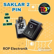 2 Pin on off switch 20mmx15mm