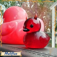 MELIFLUO Duckieville Ducks, Resin Creative Devil Ducky, Mini Funny Duck Figurine