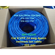 MK FOUR Cat 6 UTP 24 awg 4pairs network lan cable - 305 mtr