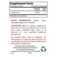 Best Naturals L-Arginine 500mg & L-Lysine 500 mg