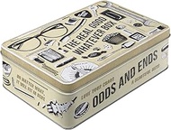 Nostalgic-Art Retro storage tin box flat, 84.5 oz, Whatever Odds & Ends Box – Gift idea for your hom