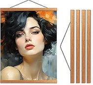 Magnetic Poster Hanger Frame 40” - Premium Quality Wood, Extra Strong Magnets, Quick & Easy Setup, F