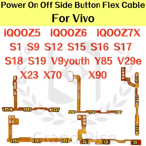 VIVO Power On Off Side Button Flex Cable for Vivo IQOOZ5 Z6 IQOOZ7X S1 S9 S12 S15 S16 S17 S18 S19 V9