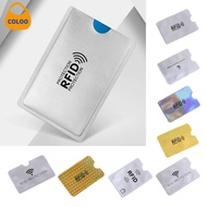 COLOO 10pcs Aluminium Foil Anti RFID Card Holder Reader Lock NFC Blocking ID Card Box Portable Korean Style NFC Blocking Case Female/Male