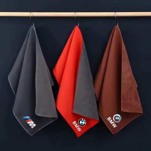 Microfiber Towel Car Cleaning Tools Rag Cloth Key Chain For BMW M E46 E90 E60 F30 G20 X1 X2 X3 X4 X5