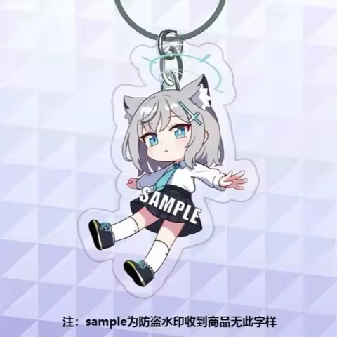 Anime BA Blue Archive Keychain Acrylic Takanashi Hoshino Sunaokami Shiroko Arona Backpack Pocket Car