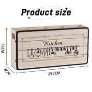 4 Grids Retro Wooden Tableware Storage Box Tabletop Knife Fork Chopsticks Spoon Storage Rack Home Ki