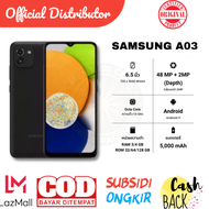 SAMSUNG GALAXY A03 -  4/64GB - camera 48 MP f/1.8 (wide) AF 2 MP f/2.4 (depth) - BISA COD -  SECOND