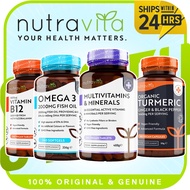 Nutravita Omega 3 Fish Oil 2000mg l Vitamin B12 1000mcg l Multivitamins & Minerals l Turmeric 1440mg