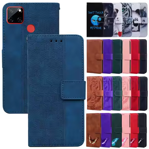 7i Leather Case For OPPO Realme 7i (Global) Magnetic Flip Wallet Case Cover For Realme 7 Realme7 Pro