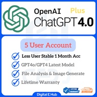 ChatGPT 4o Premium Plus Account⚡Less User Acc⚡5 User Account⚡Lifetime Warranty