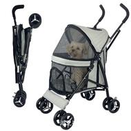Lightweight Foldable Pet Stroller Cat Dog Dog Four-Wheel Stroller Pet Outing Stroller Teddy Stroller