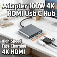 Usb 4K 100W C Hub Transfer Pd Charging Laptop 3-in-1 HDMI Support Tablet