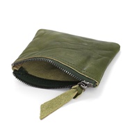 dompet perempuan dompet perempuan kecil First Layer Cowhide Men's Crinkled Mini Bag Coin Bag