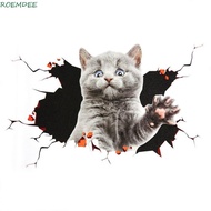ROEMDEE Simulation Cats Car Sticker, 3D Cat Universal Car 3D Cat Stickers, Car Accessories Waterproo
