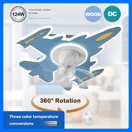 【GuangMao】360° Rotation Ceiling Fan With Light Airplane DC Motor Ceiling Fan Bedroom Ceiling Light