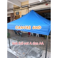 6 X 6 KHEMAH LIPAT A NORMAL DUTY PORTABLE CANOPY AA (Ready stock