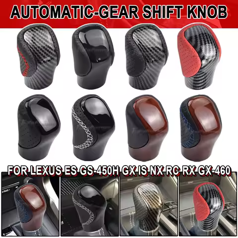 AT Leather Gear Shift Knob For Lexus ES350 GS300 GS350 GX460 NX300 IS250 IS350 RX350 RC300 RC350 POM