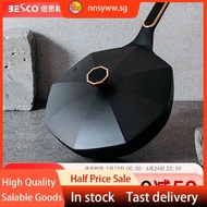 [in stock]besco frying pan non-stick pan household octagonal frying pan maifanitum non-stick pan gas stove induction cooker Special