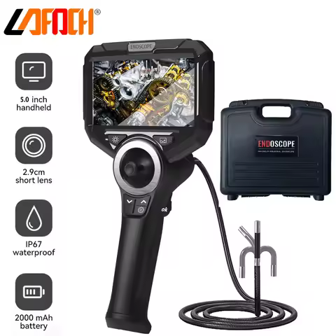 6mm720 Degrees All Way Steering Industrial Endoscope for Car Pipe Inspection Sewer Camera Borescope 
