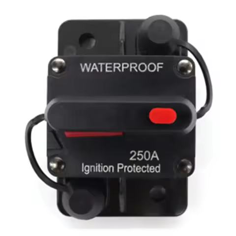 Car Fuse Holde 30A-300A AMPCircuit Breaker Fuse Reset 12-48V DC Car Boat Auto Waterproof Fuse Box Fu