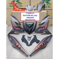 Rapido Cover Set Yamaha Y15ZR V1 V2 Exciter RC (26) Orange Red Black Accessories Motor Y15 Ysuku Orange Red Color Y15ZR