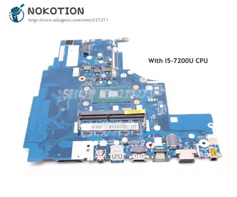 NOKOTION Laptop Motherboard For Lenovo ideapad 310-15IKB MAIN BOARD SR2ZU I5-7200U 5B20M29185 CG413 
