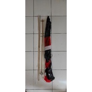 layangan bebean knockdown rarung lebar sayap 110cm + spo wappwi 1352ec