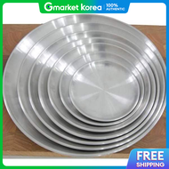 Stainless Steel Round Tray Size 7 34cm Camping Cafe Tray