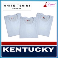 WHITE TSHIRT For Adults and Kids Plain White Round Neck Tshirt Kentucky