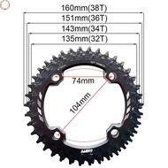 [HME] MTB Bike 104BCD 30T-38T Narrow Wide Chainring Bicycle Single Chainwheel