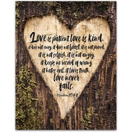 TJ Originals 1 Corinthians 13:4-8" Love is Patient, Love is Kind Bible Verse Quote Wall Art - Unfram
