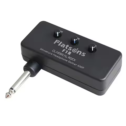 Flatsons Guitar Amplifier Bass Headphone Amplifier 6.35 mm F1R Mini Electric Guitar Headphone Amplif