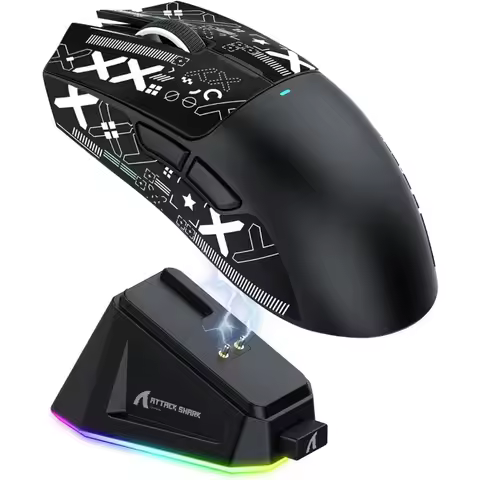 Attack Shark X11 PAW3311 Wireless Bluetooth Mouse, 2.4G 400IPS RGB PC Gaming Mouse
