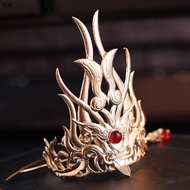 ศาลโบราณสไตล์ผมมงกุฎผู้หญิงผู้ชาย Elegant Retro Headpiece สำหรับคอสเพลย์ปาร์ตี้จีนผ้าการจับคู่ LA3PF