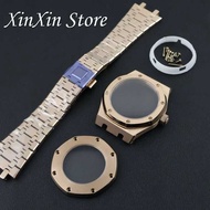 Yy Rose Gold 41Mm Parts For Nh34 Nh35 Nh36 Movement Transparent Back Sapphire Crystal AP Watch Case