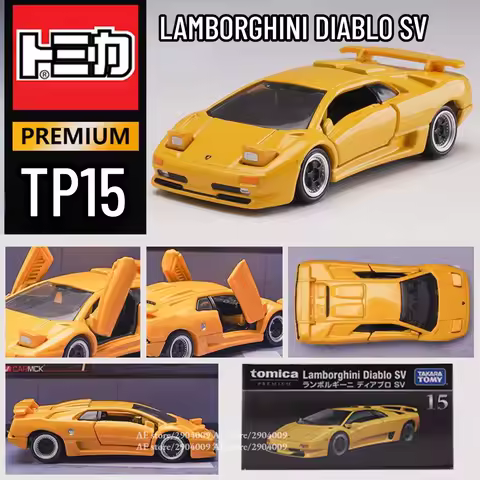 Takara Tomy Tomica Premium TP15 LAMBORGHINI DIABLO SV Scale Mini Car Model Replica Collection, Kids 