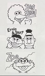 芝麻街 Sesame Street 填色明信片、中森明菜明信片、成田美名子漫畫明信片
