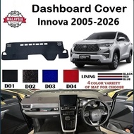 Toyota Innova 2005-2026 Car Dashboard Cover Anti Slip Kain / Leather Kualiti 1pcs Accessories Automo