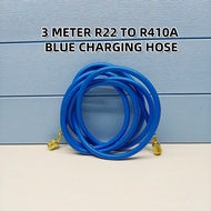 (3METER) R22 TO R410A BLUE CHARGING HOSE TUBE (5/16") CHECK GAS PRESSURE AIRCOND REFRIGERANT MANIFOL