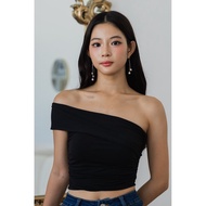 Audelia Toga Padded Top (Black)