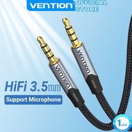 Vention 3.5mm Audio Cable Support Microphone Headphone Male to Male Car AUX Cable Braided Jacket