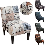 Printed Accent Armless Chair Cover Slipper Dining Seat Chair Slipcover Single Seat Sofa Slipcover fo