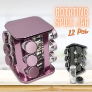 Rotating Spice Seasoning Rack Organizer 12 & 16 Jar/Bekas Stainless Steel Multifunctional Carousel B
