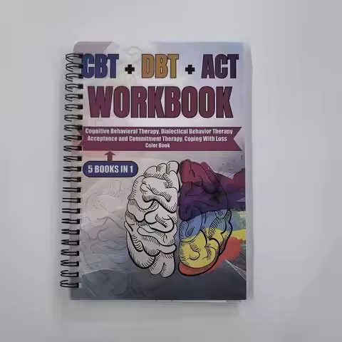 5 Books in 1 Planner CBT + DBT + ACT workbook cognitive behavioral therapy,dialectical behavior ther