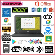 Acer 11 N7 C731 Intel Celeron N3060 4GB RAM + 16GB SSD 11.6 Display Size Google Playstore Chromebook Laptops/Chrome OS