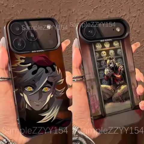 Douma D-Demon S-Slayer Phone Case For iPhone 17,16,15,14,13,12,X,8,Pro,Max,Plus,E,SE4,Air,Mini Black